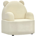 Kindersessel, Bärenform, weicher Teddyfleece, bis 3 Jahre, 52x48x59 cm, Beige