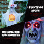 Halloween-Geist, Halloween-Dekoration, Soundfunktion, mit Bewegungssensor und LED-Lichtern, 60 cm x 18 cm x 183 cm