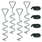 Bodenanker Schraube mit Dreiecksgriff für Trampolin 4er 32 cm
