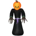 210 cm Aufblasbar Kürbisgeist, Halloween Horror Deko mit LED Beleuchtung, Halloween-Dekoration, Wasserdichte Luftfigur, Polyester, für Indoor, Outdoor