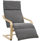 Loungesessel Wohnzimmer Sessel mit Fußstütze Moderner Dunkelgrau