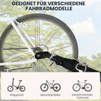 Bike Cargo Trailer in Steel Frame Extra Bicycle Storage Carrier with Hitch-Black