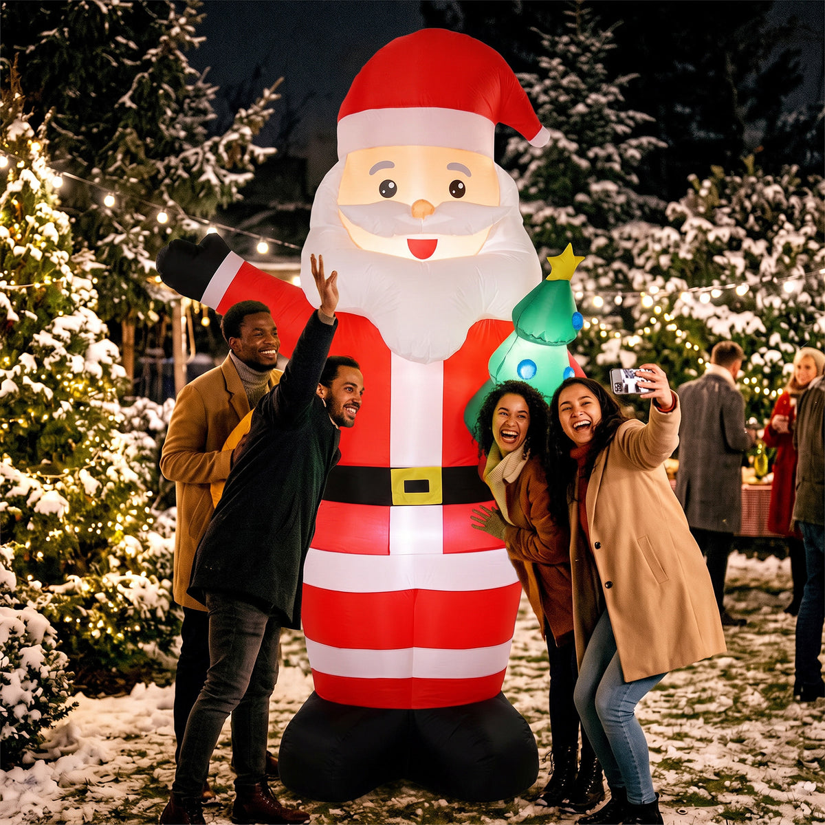 Aufblasbarer Weihnachtsmann, 2,43 m, für Innen und Außen
