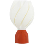 3D-gedruckte Lampe mit Blütenblattformen, Kunststoff, energieeffizient, Weiß