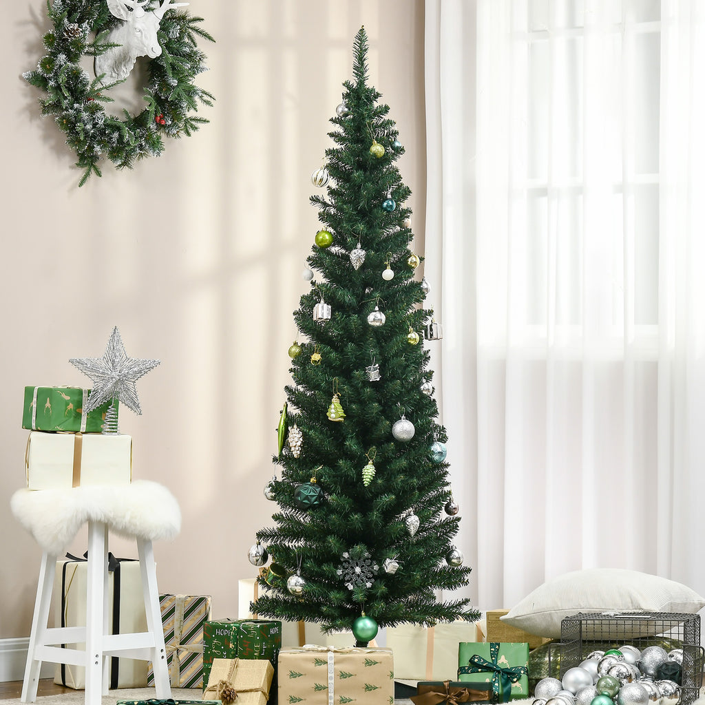 Weihnachtsbaum künstliche Künstliche Tanne Christbaum, inkl Ständer Weihnachtsstern 1,8 m, Grün