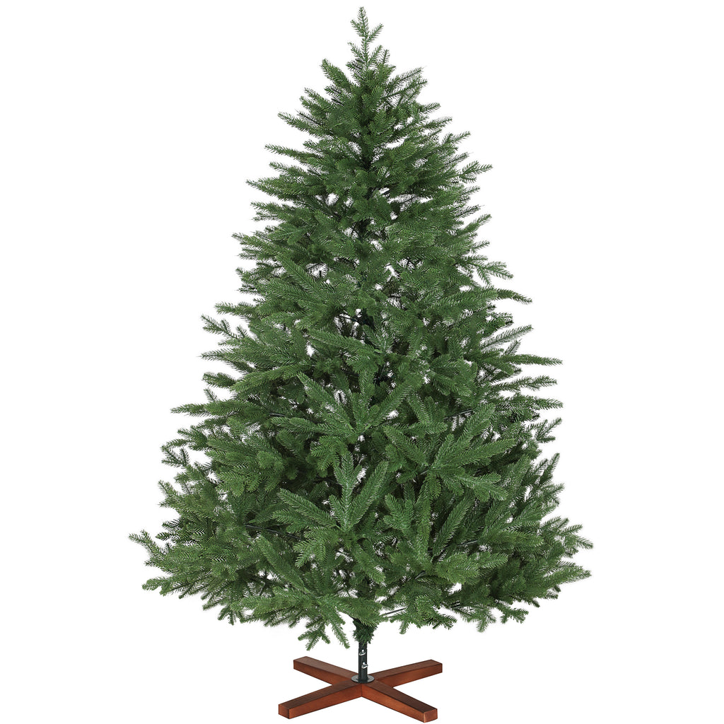 Künstlicher Weihnachtsbaum, realistisches Aussehen, klappbare Zweige, Holzsockel
