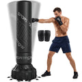Boxsack freistehend 180 cm Standboxsack mit Saugfuß befüllbar Basis, Stoßdämpfung Handschuhen Boxing Trainer