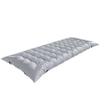Camping Isomatte faltbare 8cm Dick Campingmatratze mit rutschfester Hülle Gurten für Camping 200 x 80 cm Hellgrau