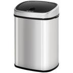 Stainless Steel Kitchen Sensor Dustbin Automatic Touchless Rubbish Garbage Waste Bin 48L Silver