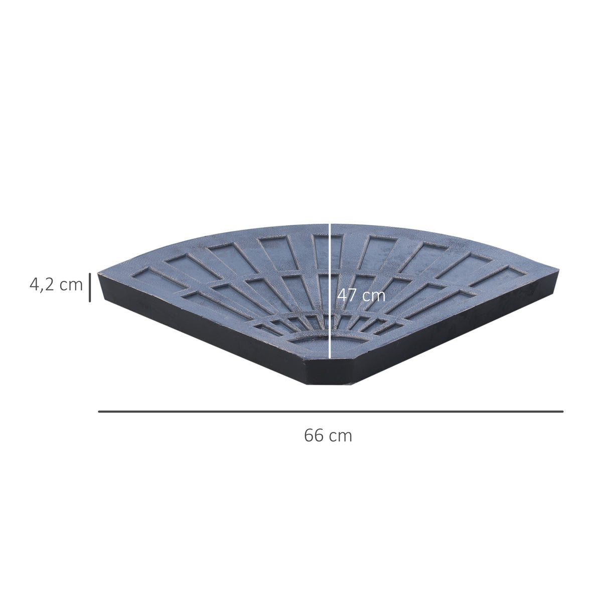  2 Piece Parasol Base, 28 kg Resin Umbrella Stand Weights for Cantilever Parasol with Handles, Bronze Tone