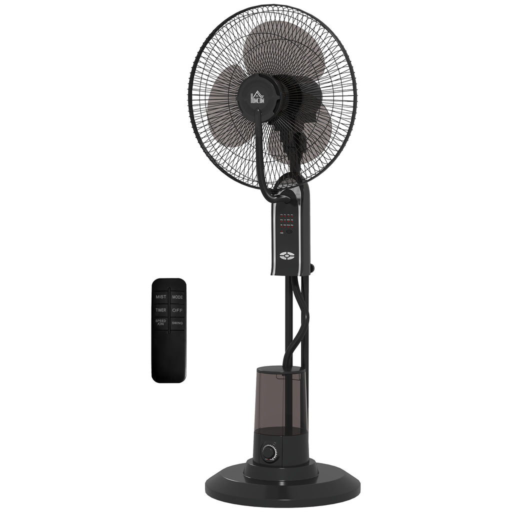 Ventilator mit Wasserkühlung, Luftbefeuchter, 10° Neigbar 70° Oszillierend 3 Geschwindigkeitsstufen 75W, Schwarz