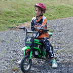 Elektro-Kindermotorrad, 24V Motor, einstellbare Geschwindigkeit, Musik & Lichter, Gr¨¹n