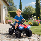 Kinder Quad Elektro 6V Kinderquad mit Vorw?rts-, R¨¹ckw?rtsfunktion, Musik, LED-Scheinwerfer Rot
