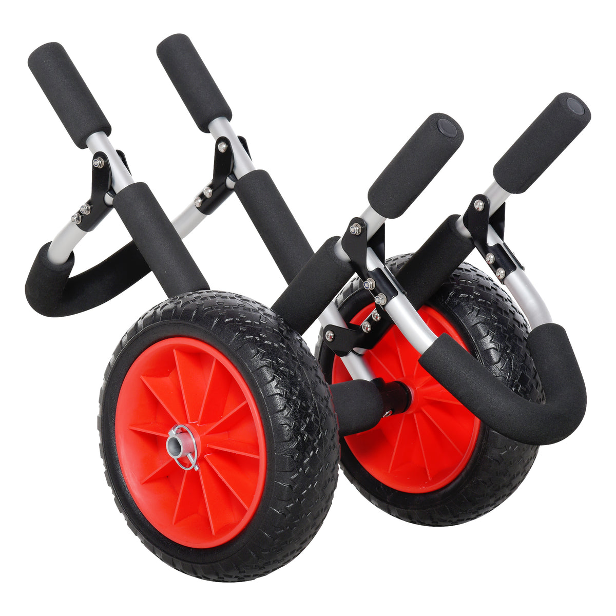 Surfwagen klappbar bis 45 kg AluTransportwagen Kajakwagen klappbar gepolstert Kunstleder-Reifen Bootswagen Surfwagen Bootstrailer Trolley für Surfbrett Board Schlauchboot