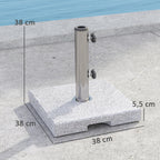 Sonnenschirmst?nder aus Granit 21kg Schirmst?nder, Quadratisch Schirmhalter, Schirmgewicht f¨¹r Sonnenschirm 32/38/48mm
