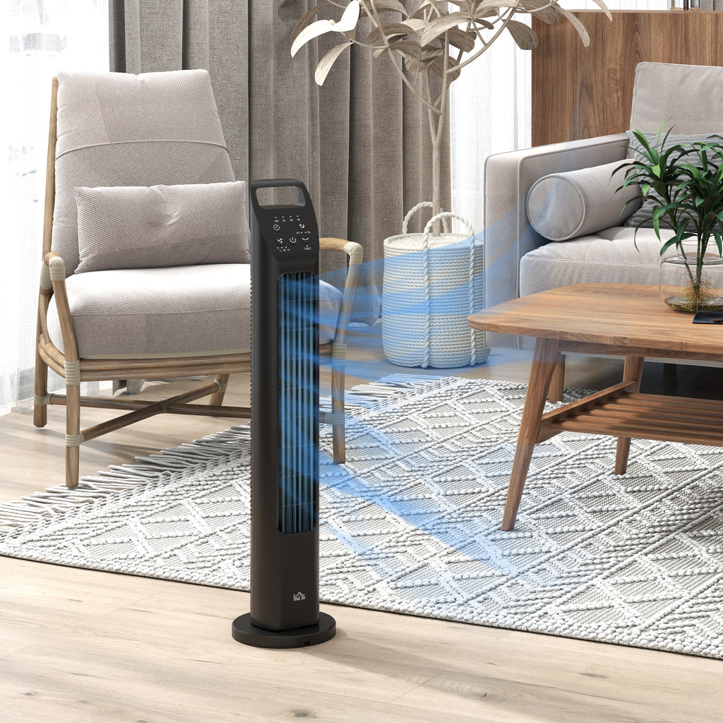 Standventilator, Turmventilator, Klimaanlage, 3 Modi, drehbar, Timer, Schwarz