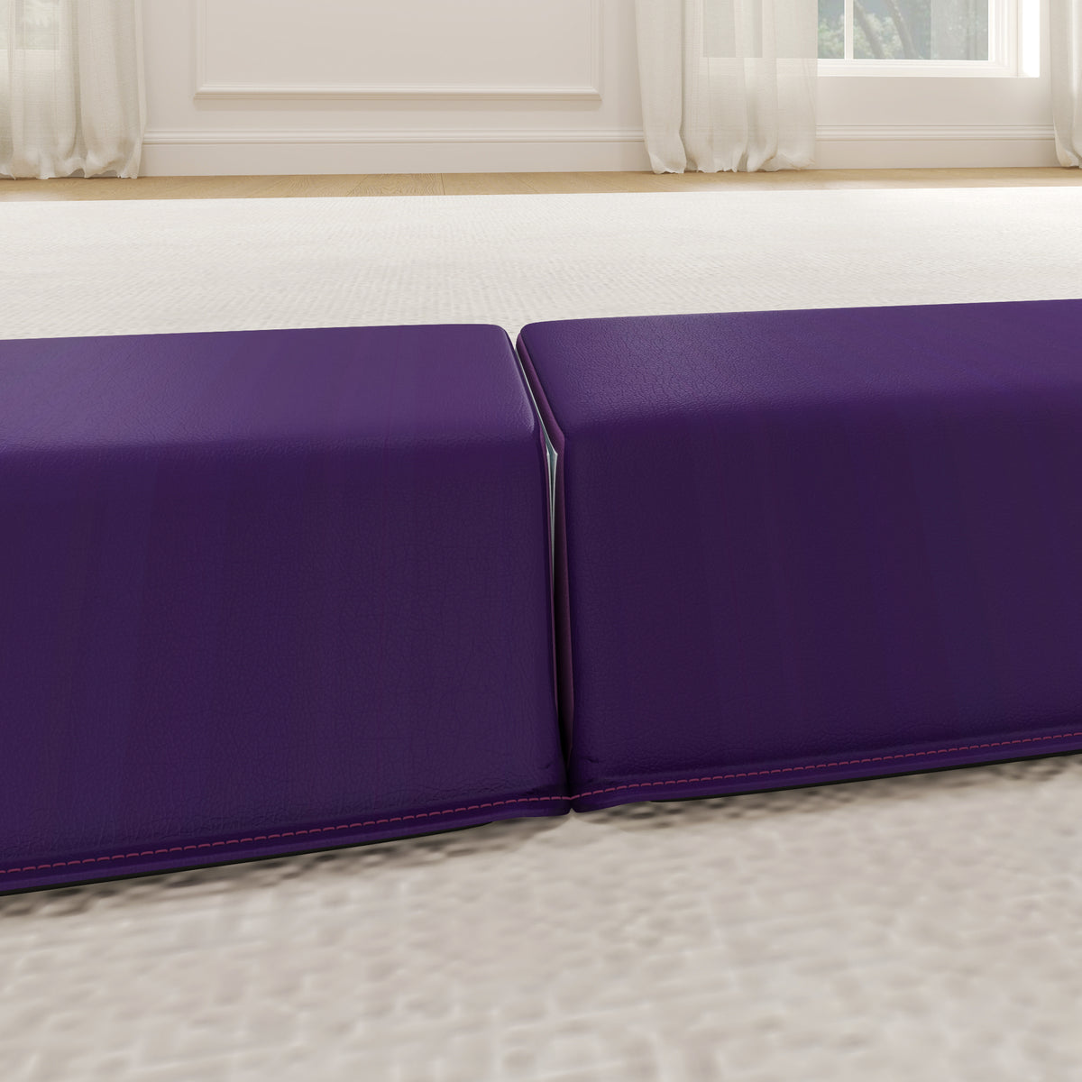 236 cm Klappbarer Schwebebalken für Jugendliche 80kg Violett