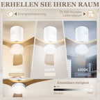 Deckenventilator mit LED-Licht, 6 Geschwindigkeiten, Fernbedienung, Hellbraun