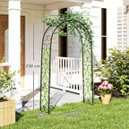 Rogenbogen Gartenbogen Torbogen, Vintage Design, 125 x 37 x 230 cm, Schwarz