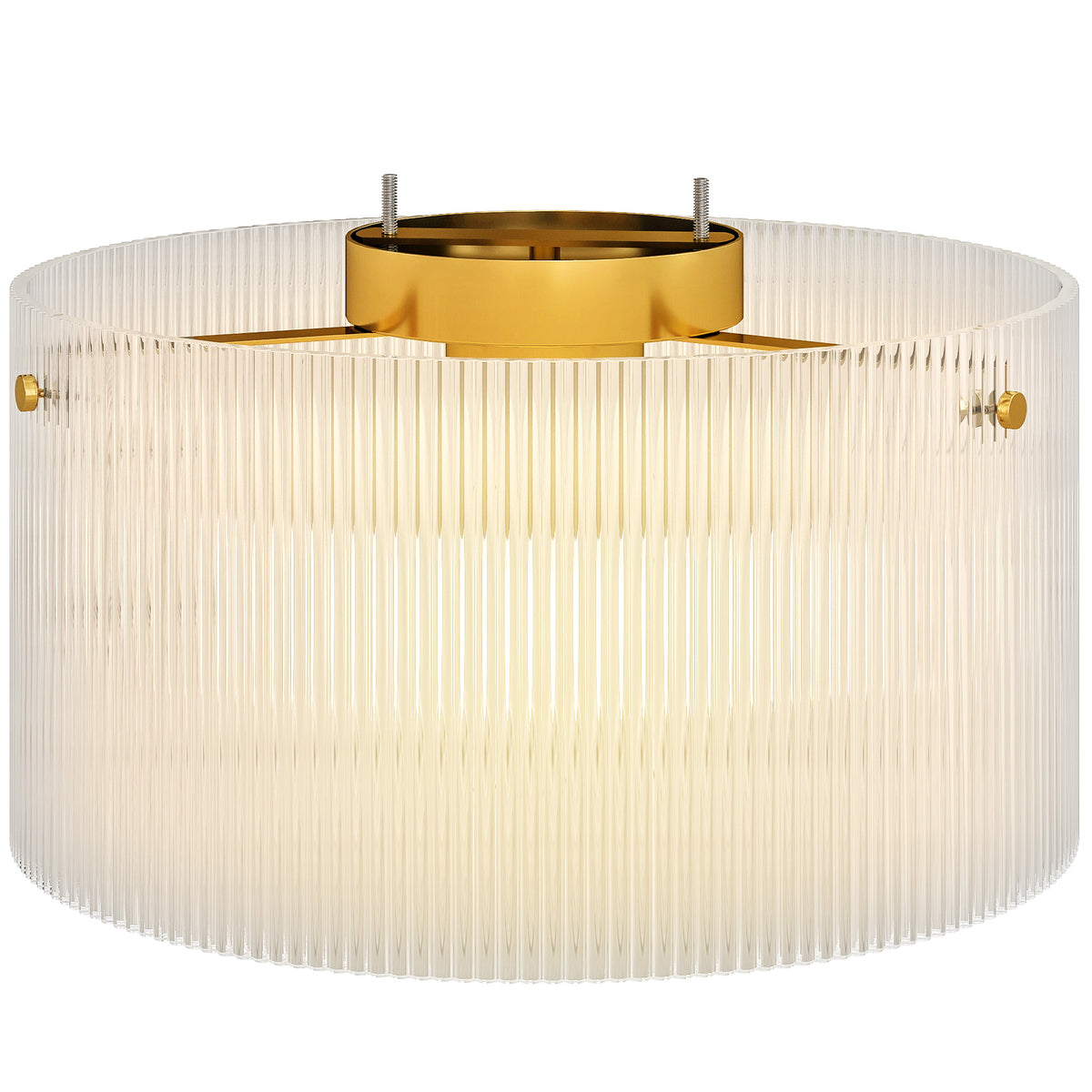 Deckenlampe mit Acryllampenschirm, Metall, Halogen- und LED-kompatibel