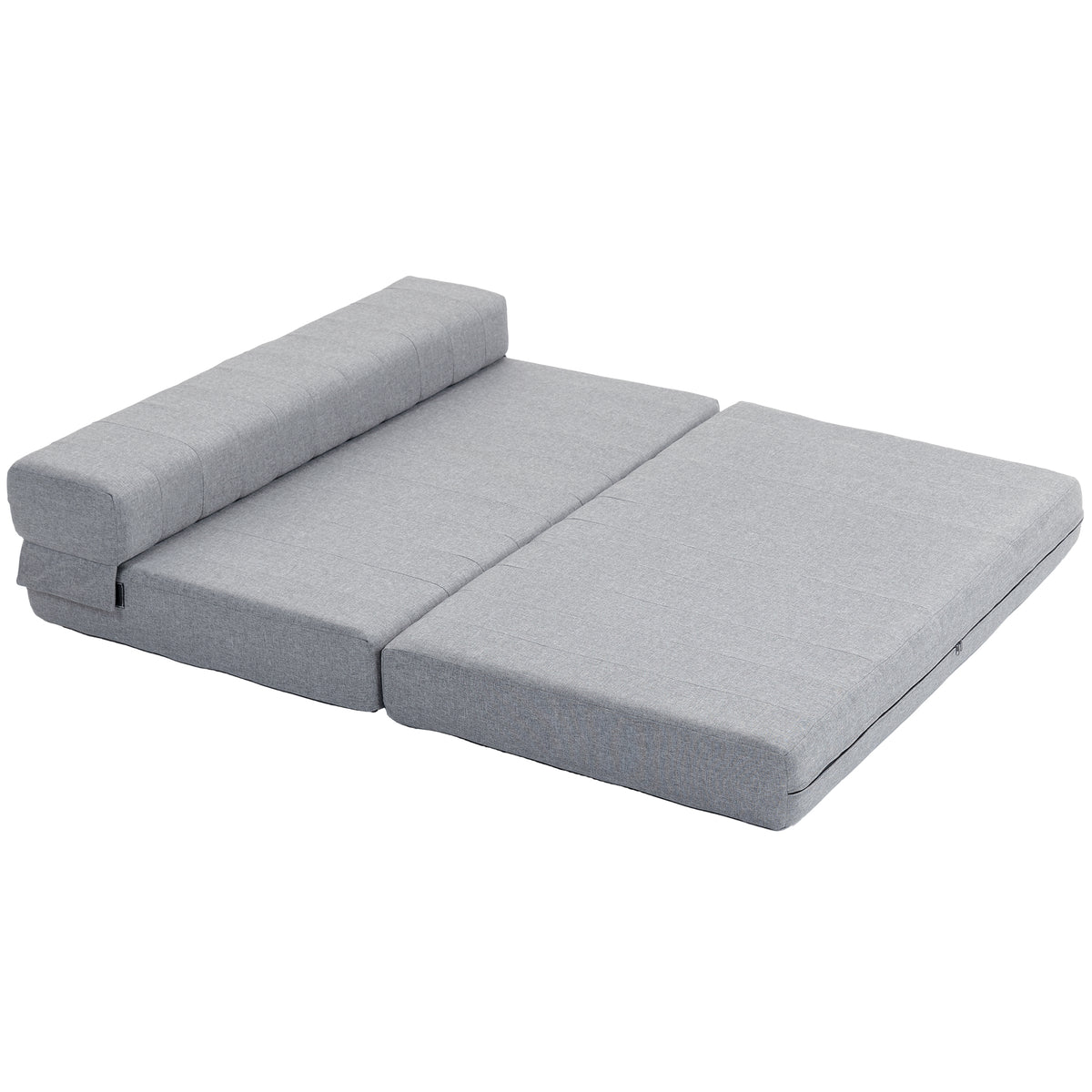 Klappsessel mit Bettfunktion, G?stebett, faltbar, bis 250 kg, 138x80x50 cm, Grau
