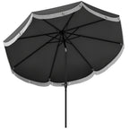 Sonnenschirm ?269 cm, UV Schutz Sonnenschirm achteckig Balkonschirm Sonnenschutz f¨¹r Garten, Dunkelgrau