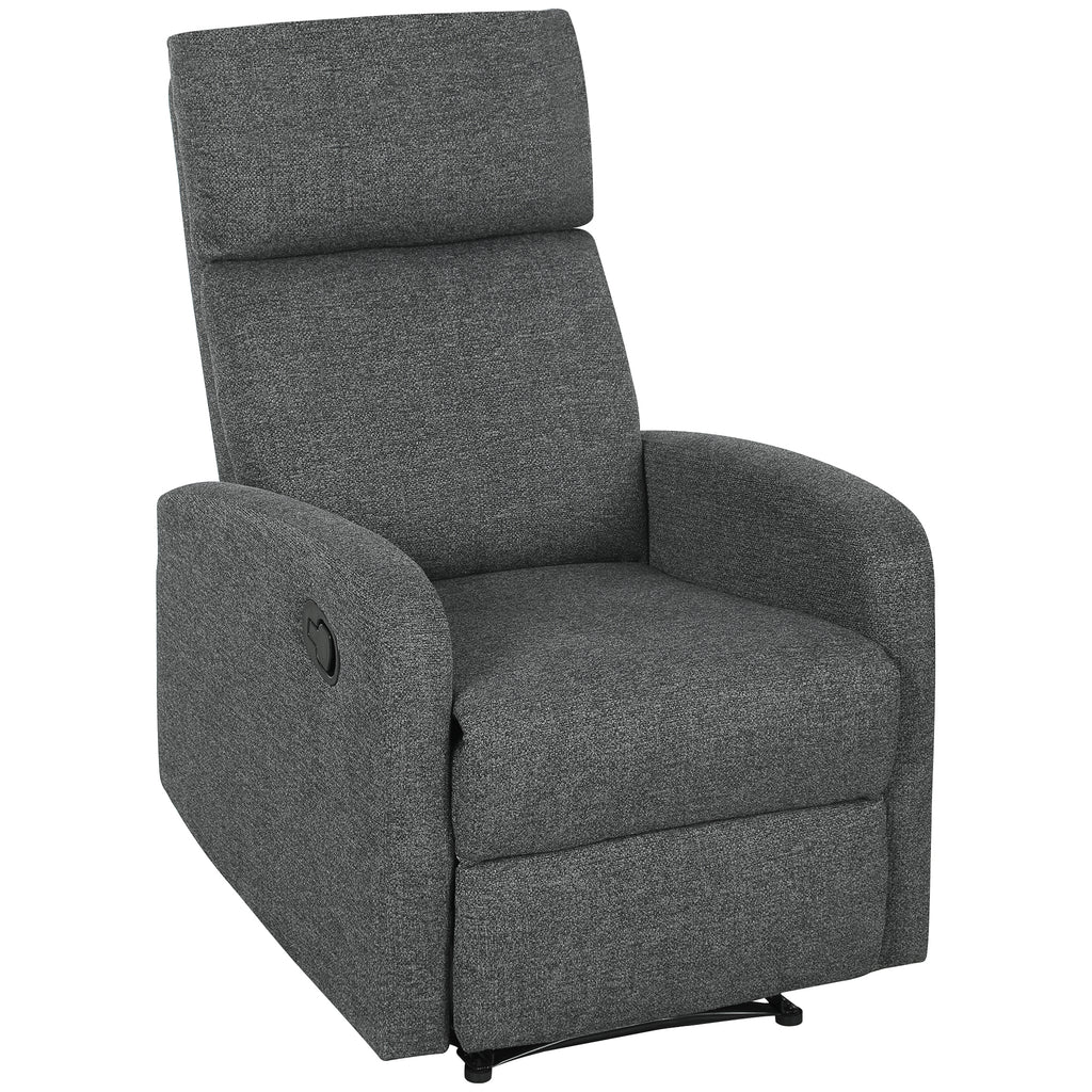 Relaxsessel, verstellbarer Liegesessel mit anpassbarer Beinst¨¹tze, Moderner Wohnzimmersessel mit Stoffbezug, Grau