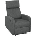 Relaxsessel, verstellbarer Liegesessel mit anpassbarer Beinst¨¹tze, Moderner Wohnzimmersessel mit Stoffbezug, Grau
