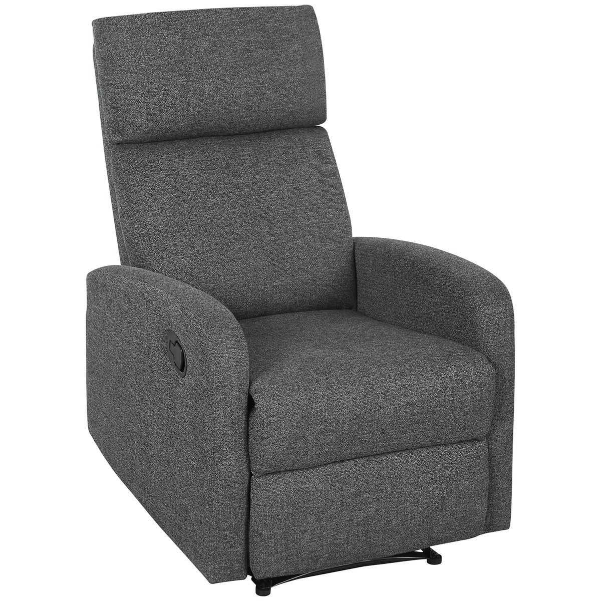 Relaxsessel, verstellbarer Liegesessel mit anpassbarer Beinst¨¹tze, Moderner Wohnzimmersessel mit Stoffbezug, Grau