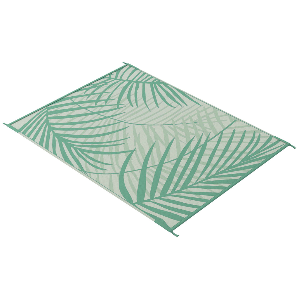 Outdoorteppich Terrassenteppich, wetterbest?ndig, modernes Design, 365 cm x 274 cm x 0,3cm, Gr¨¹n + Creme