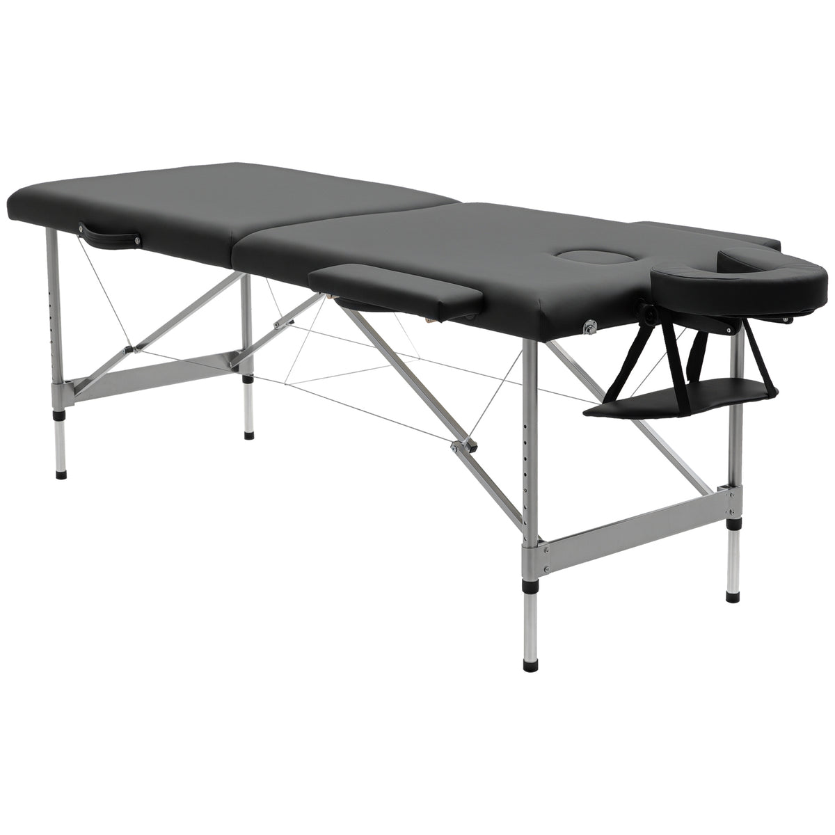 Massageliege klappbar, inkl. Gesichtsöffnung, Armlehnen, Handablagen, Massageliege mobil, 185 cm x 70 cm x 82 cm