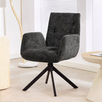 Polstersessel, Akzentsessel, modernes Design, drehbar, bis 120 kg, Schwarz