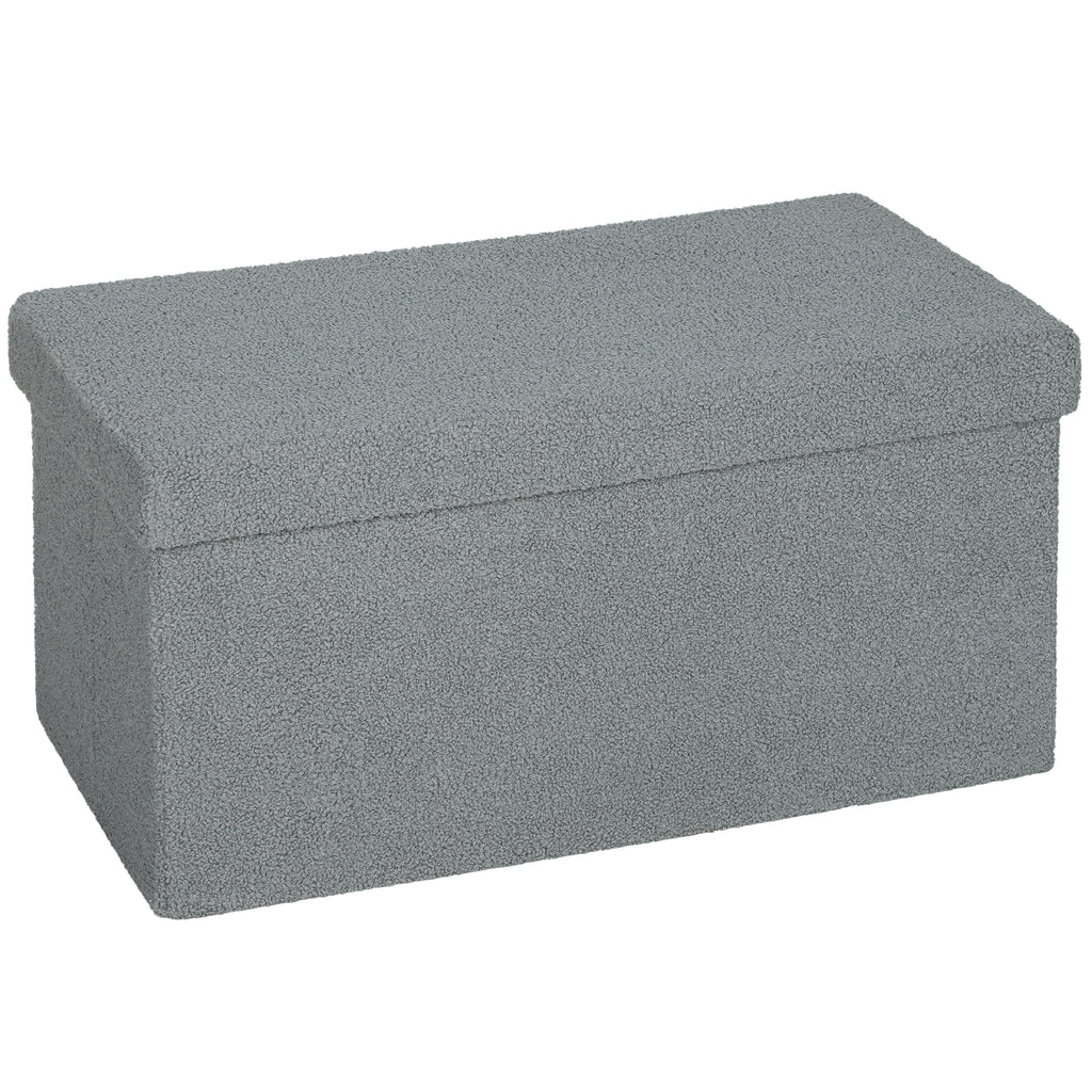 Aufbewahrungshocker, Polsterbank mit Stauraum und Deckel f¨¹r Wohnzimmer, Schlafzimmer, Flur, Dunkelgrau