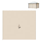 4 Pack Replacement Gazebo Curtains Privacy Panel for Most 3 x 3m Gazebo Canopy Pavillion Outdoor Shelter Sidewalls Accessories Beige