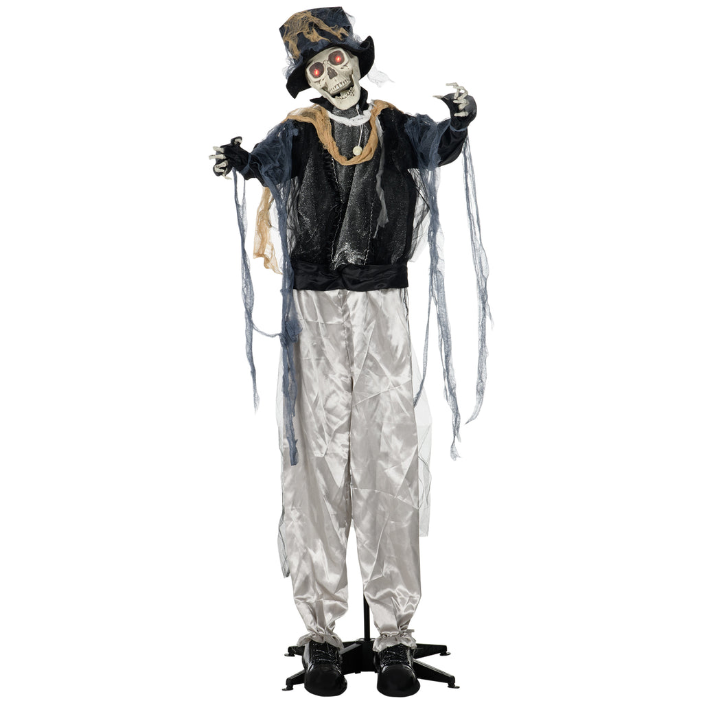 Halloween-Geist, Halloween-Dekoration, Soundfunktion, mit Bewegungssensor und LED-Lichtern, 101 cm x 64 cm x 178 cm