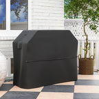  BBQ Cover for Rectangular Gas Grill, 600D UPF30+ Oxford Fabric Barbecue Cover for Waterproof Protection Rip-Proof, with Windproof Hook and Loop Fasteners, Vents, 147 x 61 x 122 cm, Black