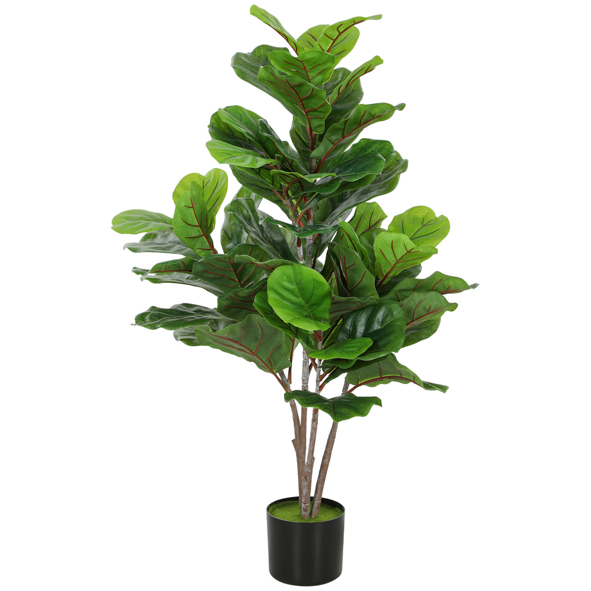 K¨¹nstliche Geigen-Feigenbaum 110cm Kunstpflanze, Plastik K¨¹nstliche Pflanzen im Topf, Dekoration Geschenk