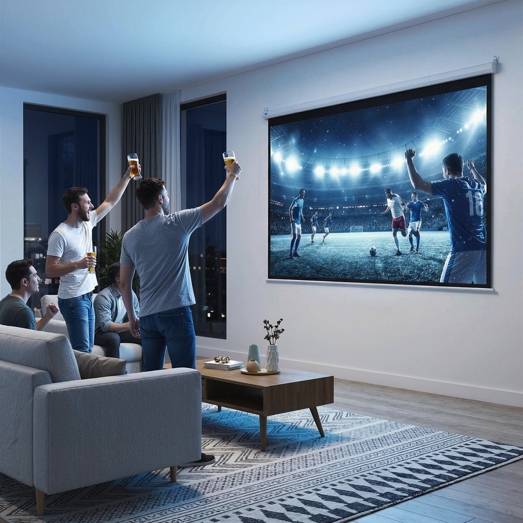 Beamer-Leinwand, Projektionsleinwand, 100 Zoll, 4:3, 203x152 cm, Wei?
