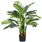 K¨¹nstliche Palme, 1 m, realistische Zweige, Dekorationspflanze, Kunststoff, mit Topf, Braun+Gr¨¹n