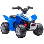 Elektro-Kinderquad, LED-Licht, Hupe, breite Reifen, bequemer Sitz, rutschfeste Griffe, Blau