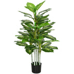 Kunstpflanze, Kunststoff-Pflanze, Zementtopf, Indoor und Outdoor, 120 cm, Gr¨¹n
