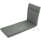 Liegenauflage Liegenpolster Sonnenliege Auflage Gartenliege Polsterauflage Bezug Polyester Dunkelgrau 196 x 55 x 8 cm