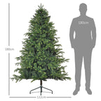 Künstlicher Weihnachtsbaum, realistisches Aussehen, flammhemmend, stabiler Metallfuß, 183 cm, Grün