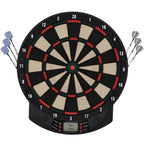 LCD Electronic Dartboard Set Features 26 Games w/ 185 Variations and Include 6 Darts Multi-Game Option Ready-to-Play