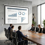 Beamer-Leinwand, inkl. Fernbedienung, 84 Zoll, 4:3 Format, 171x130 cm, Wei?