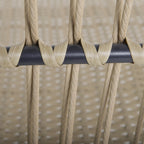3 tlg. Rattan Gartenmöbel-Set, PE-Rattan, 1 Ecksofa, 1 Liege, inkl. Kissen, wetterbeständig, Kaffee +Creme