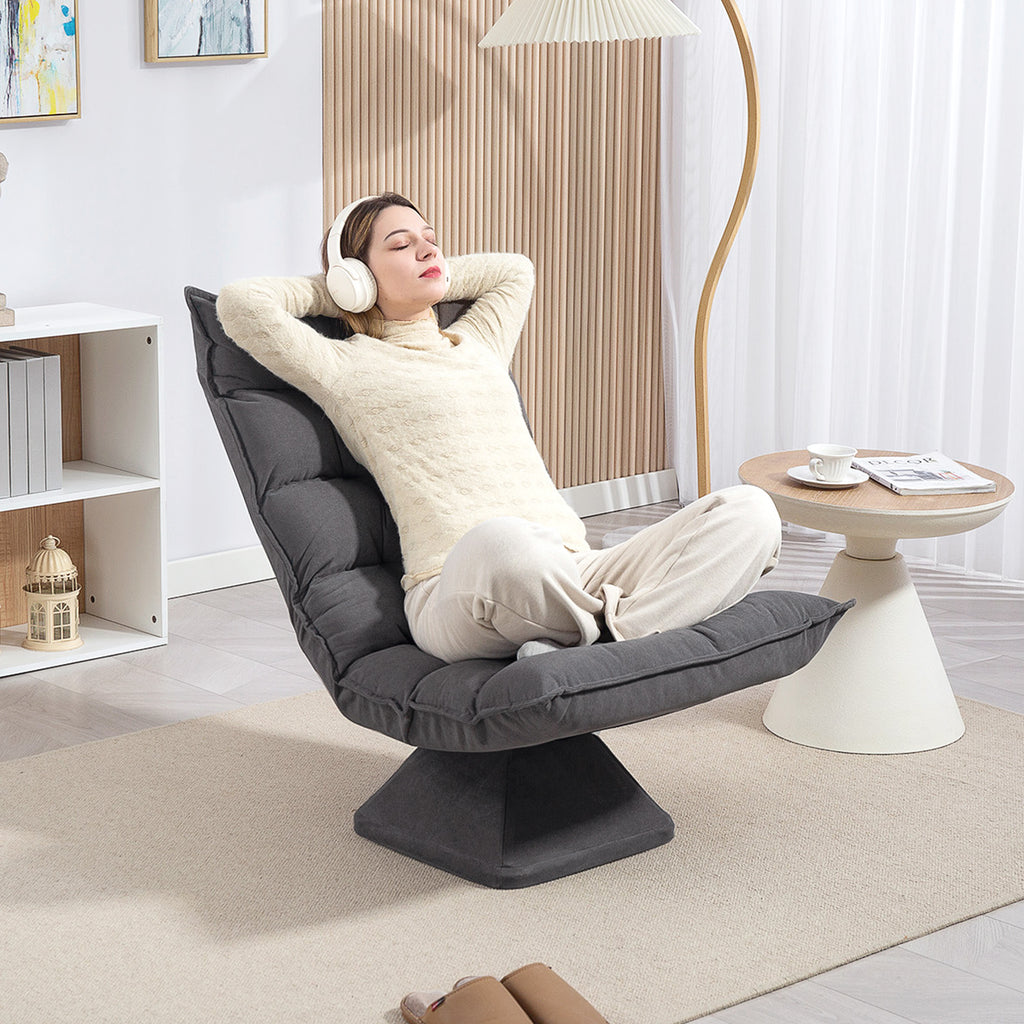 Relaxsessel Lesesessel, drehbar, 62 cm x 70 cm x 95 cm, Grau