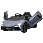 Elektroauto f¨¹r Kinder von 3-5 Jahren, sanfter Antrieb, fernsteuerbar, mit Hupe, Kunststoff und Metall, Grau