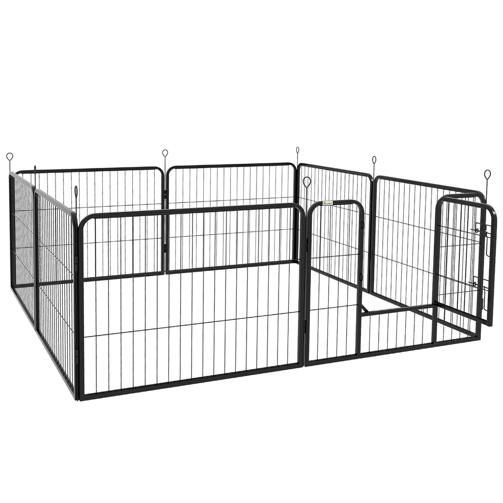 Steel 8 Panel Dog pen Pet Puppy PlayPen Grey