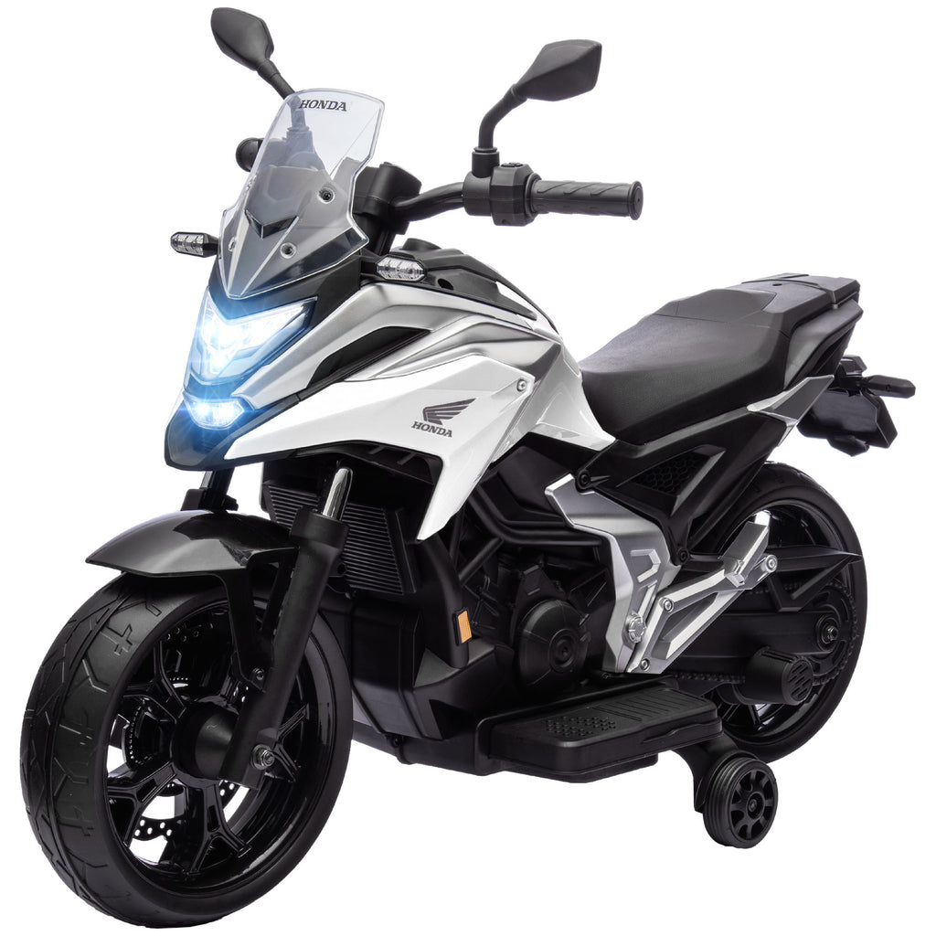 Elektro-Kindermotorrad, Honda, 3 km/h, Musik & Licht, 3-6 Jahre, bis 30 kg, Wei?